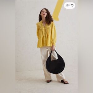 Anthropology Julien Leather Tote Bag.